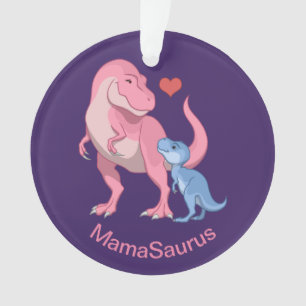 Ornamento MamaSaurus T-Rex e dinossauros do bebé