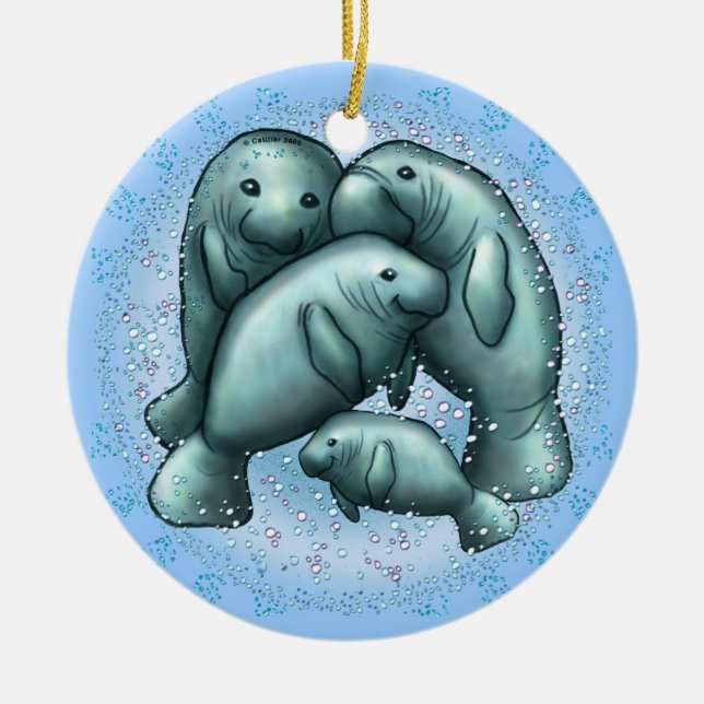 Ornamento Manatee Bubbles (Frente)