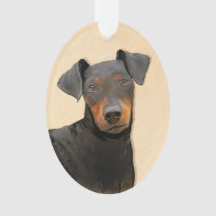 Ornamento Manchester Terrier Pintura Original