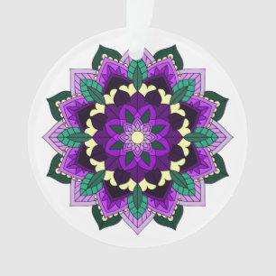 Ornamento Mandala Padrão 02 em roxo