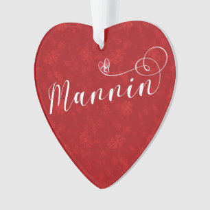 Ornamento Manin, Ilha de Man Flag Heart, Manx