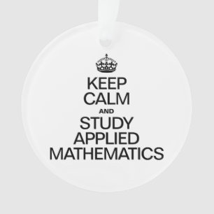 ORNAMENTO MANTENHA A CALMA E ESTUDE MATEMÁTICA APLICADA