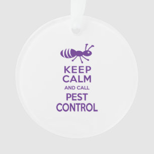 Ornamento Mantenha calmo e chame o controlo de pragas