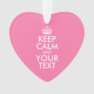 Ornamento MANTENHA O CALM Personalizado e o TEXTO