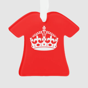Ornamento Mantenha o símbolo CROWN no vermelho-fogo Persona