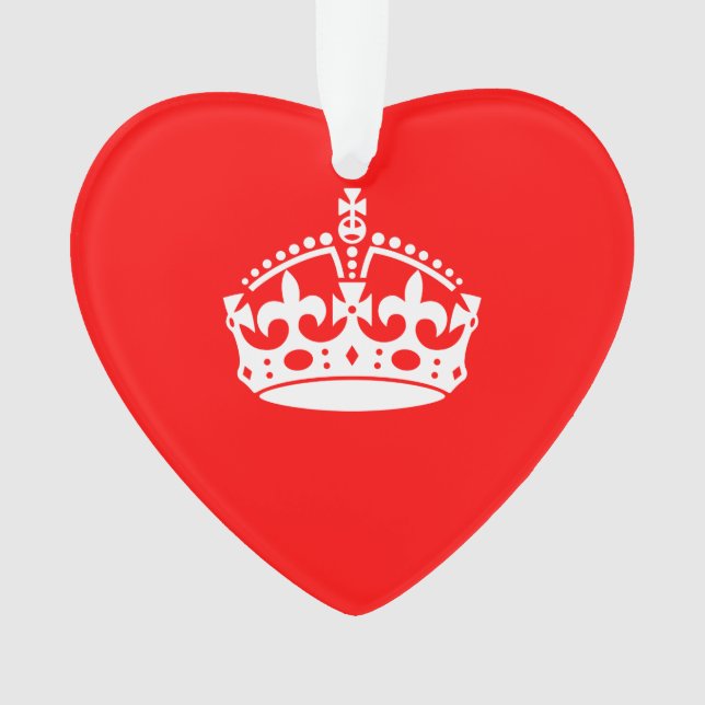 Ornamento Mantenha o símbolo CROWN no vermelho-fogo Personal (Frente)