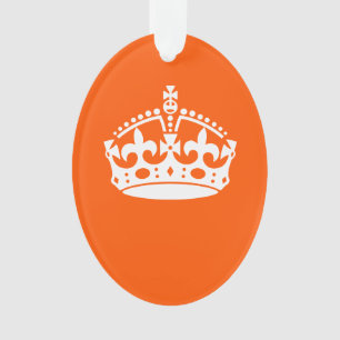 Ornamento MANTER CALM CROWN em laranja Personalize-o