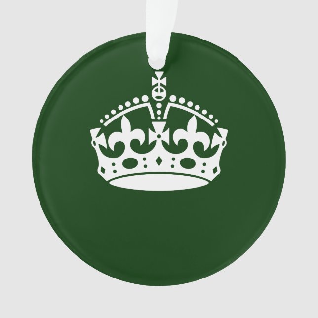 Ornamento MANTER CALM CROWN em Verde Personalizar Isso (Frente)