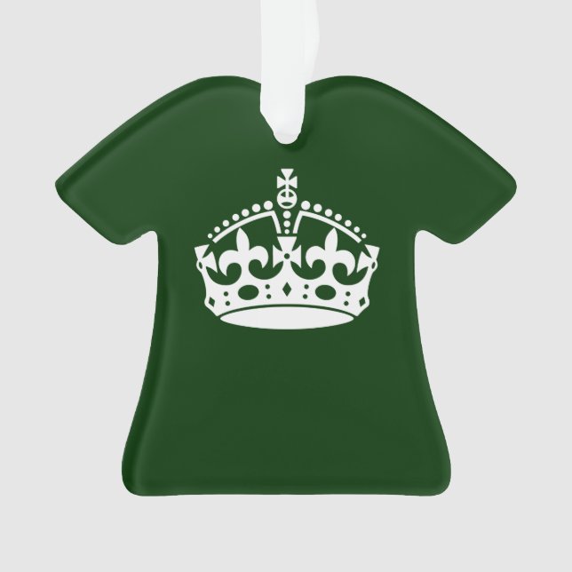 Ornamento MANTER CALM CROWN em Verde Personalizar Isso (Frente)