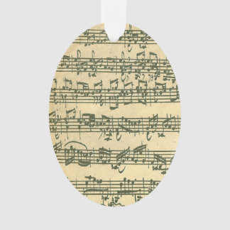 Ornamento Manuscrito da música do violino de Bach Chaconne