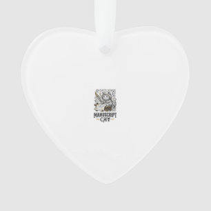 Ornamento Manuscrito Gato Medieval Manuscrito Vintage Vec