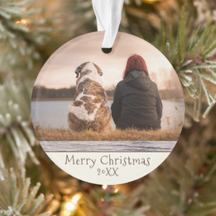 Ornamento Manutenção de Férias de Natal com Pet de Cão P