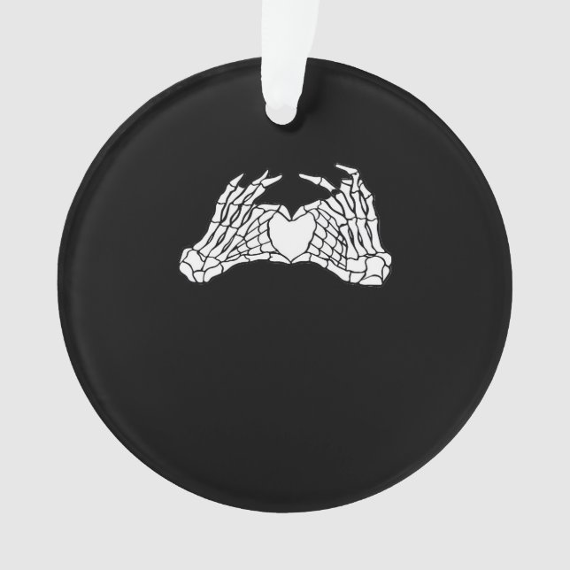 Ornamento Mãos do Coração do Esqueleto - Luz (Frente)