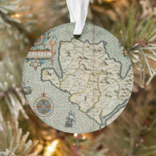 Ornamento Mapa antigo antigo inspirado (7)