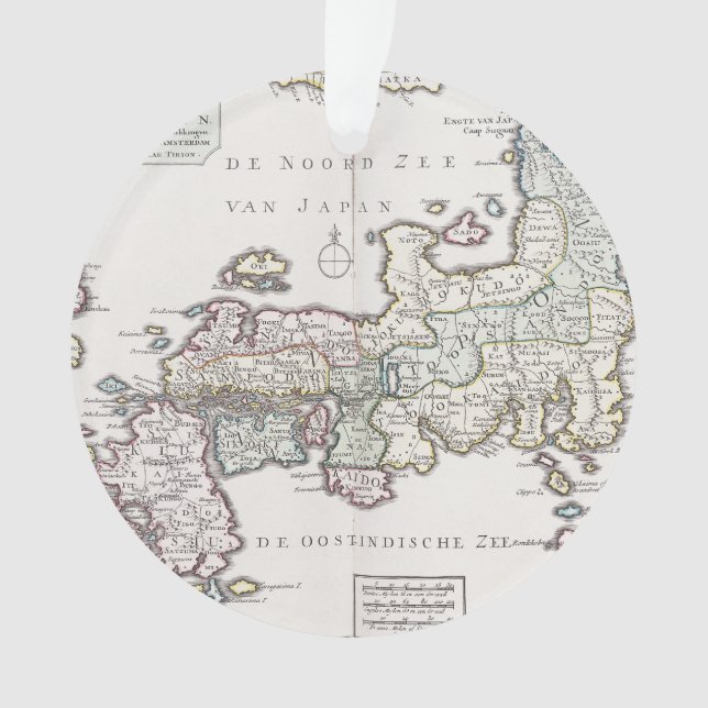 Ornamento Mapa antigo de Japão | 1769 (Frente)