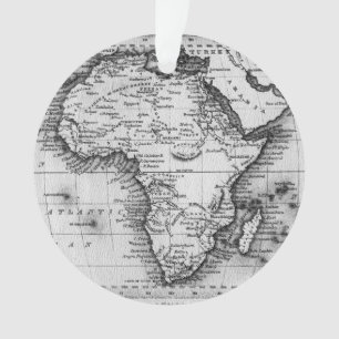 Ornamento Mapa de África   gravado por Thomas Stirling