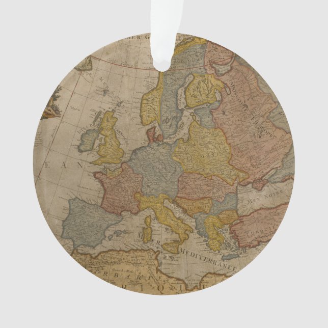 Ornamento Mapa de Europa | 1700 (Frente)