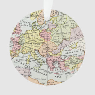 Ornamento Mapa de Europa a terceira cruzada
