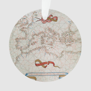 Ornamento Mapa de Europa & costas do Norte de África