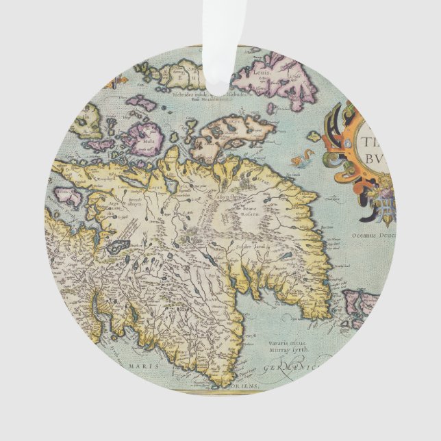 Ornamento Mapa de Scotland | Miliaria Scotia (Frente)