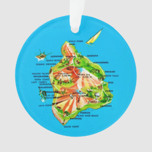 Ornamento Mapa do Havaí