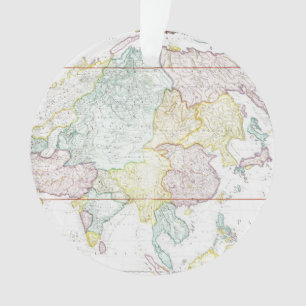 Ornamento Mapa do vintage de Ásia 1786