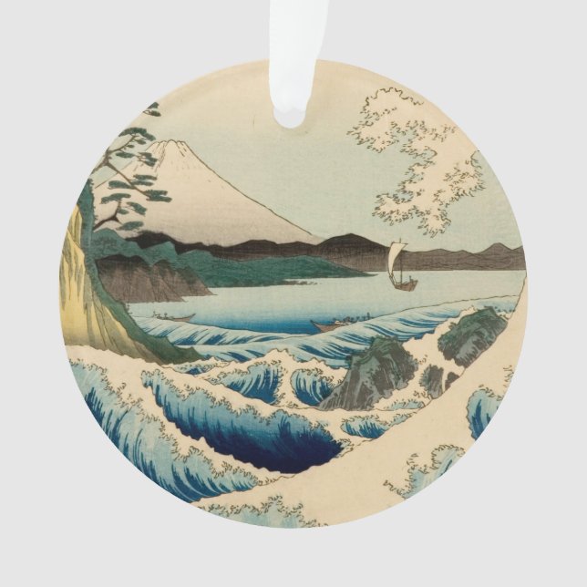 Ornamento Mar Japonês de Satta Hiroshige Art (Frente)