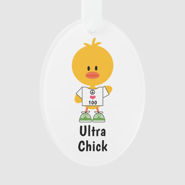 Ornamento Maratona personalizada de ultra-Pintinho personali (Frente)
