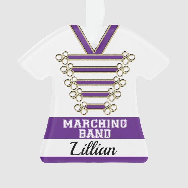 Ornamento Marching Banda Uniform with Photo (Marchando unifo (Frente)