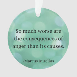 Ornamento Marcus Aurelius: Conquiste a raiva, encontre a paz