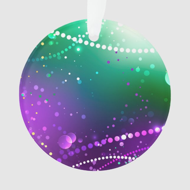 Ornamento Mardi Gras Festivo Purple Background (Frente)