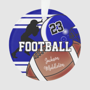 Ornamento Marinho Blue and White Personalize Futebol