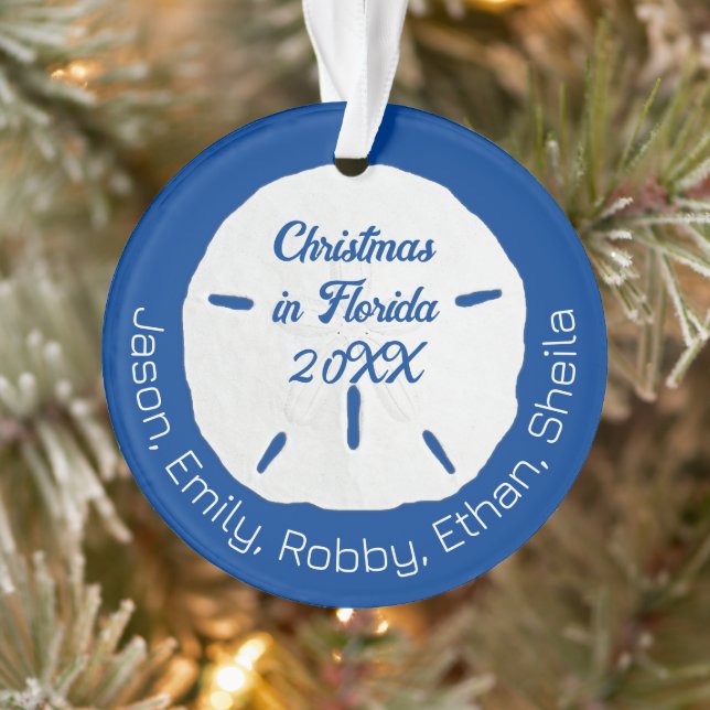 Ornamento Marinho de Natal Tropical do Dólar de areia (Árvore)