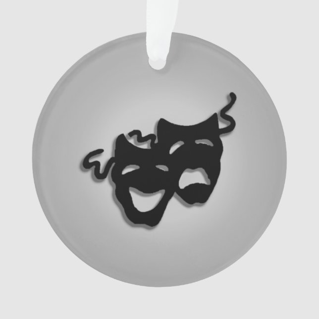 Ornamento Máscaras de Teatro de Comédia e Tragédia (Frente)