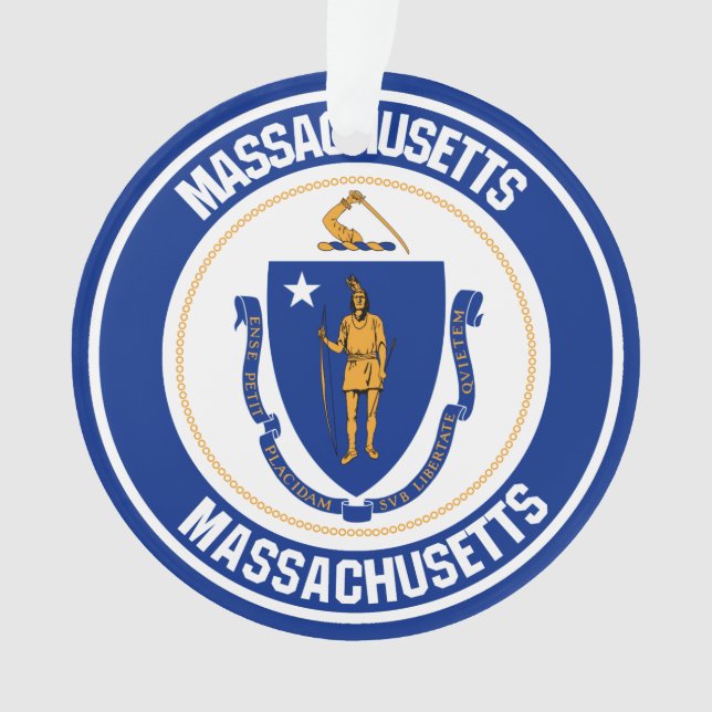 Ornamento Massachusetts Round Emblem (Frente)