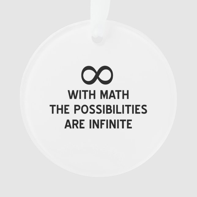 Ornamento Matemática e possibilidades infinitas (Frente)