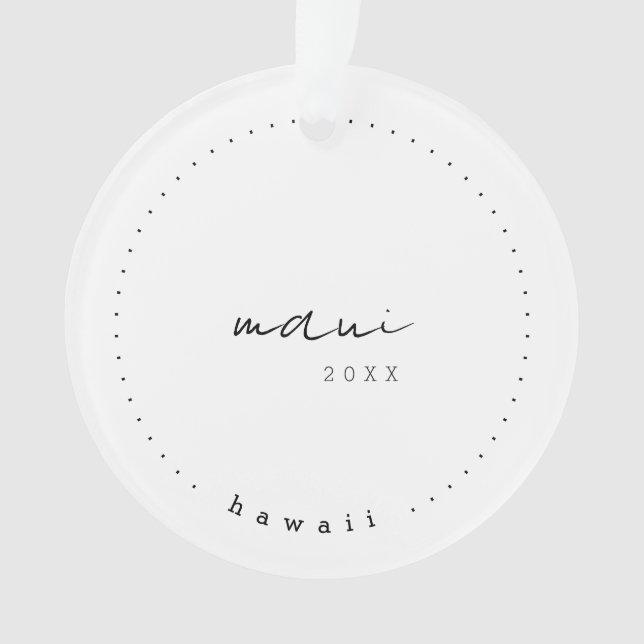 Ornamento Maui, Viagem Hawaii Estados Unidos Simples (Frente)