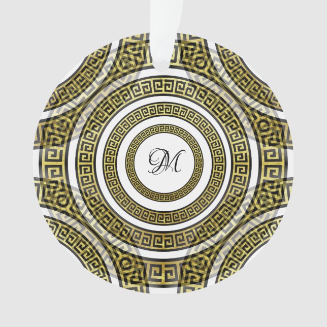 Ornamento Meandro de Chave Grega em Simetria Geométrica Artd (Frente)
