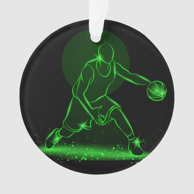 Ornamento Medalha de Basquete (Frente)