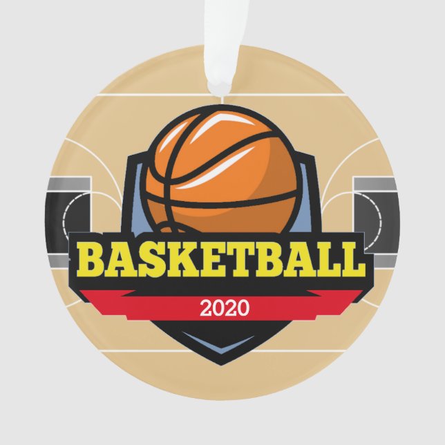 Ornamento Medalha de Basquete (Frente)