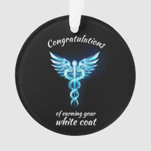 Ornamento Medicina de cristal de cerimônia de Casaco branca