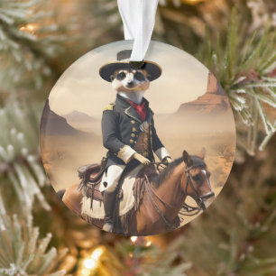 Ornamento Meerkat Em Um Cavalo Pode Ser O Único Estranho