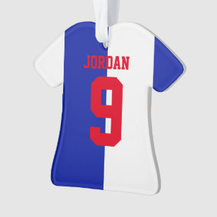 Ornamento Meia camisa personalizada de futebol