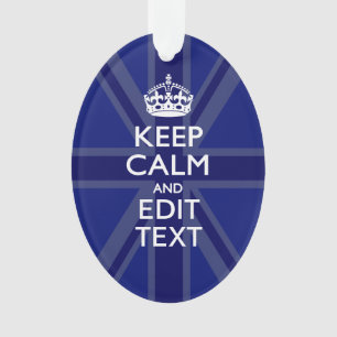 Ornamento Meia-Noite Azul Fique Calmo Tenha Sua Tomada De Te