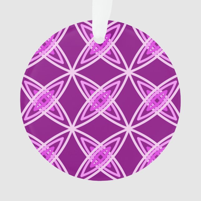 Ornamento Meio século Atômica Moderno - Roxo Ametista (Frente)