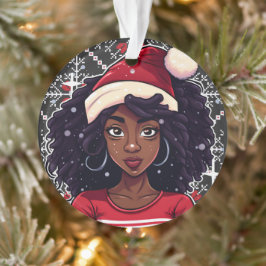 Ornamento Melanin Christmas Magic Black Girl Sista