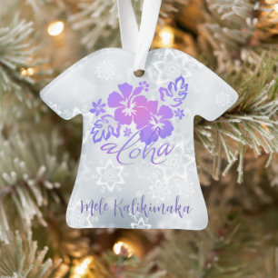 Ornamento Mele Kalikimaka e Aloha
