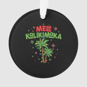 Ornamento Mele Kalikimaka Havaiana Palm-Light