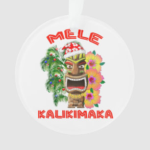 Ornamento Mele Kalikimaka Papai Noel Tiki