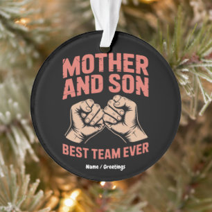 Ornamento Melhor Equipe de Mãe e Filho De Dia de as mães Fel